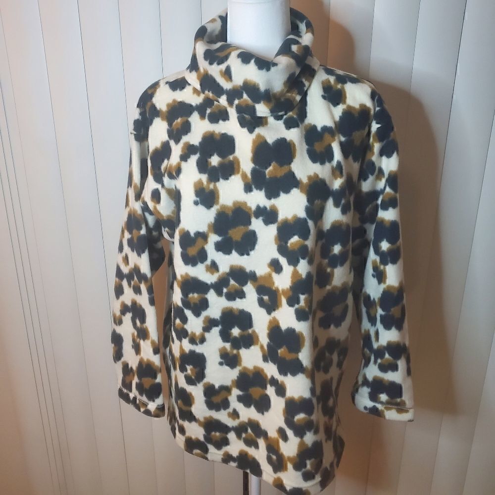 Walking Silvy animal print funnel neck sweater